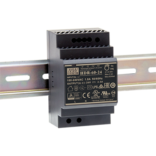 60W 15VDC 4A Ultra Slim Step Shape DIN Rail Power Supply