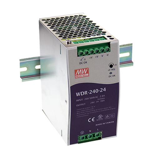 240W 24VDC 10A Ultra Wide Input Industrial DIN Rail Power Supply
