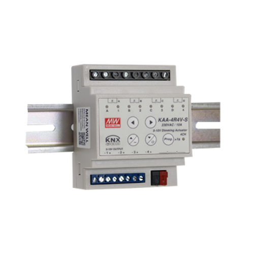4 Channel 10A Per Channel KNX Actuator with with Remote On-Off and 0-10V Dimming and KNX Secure Function