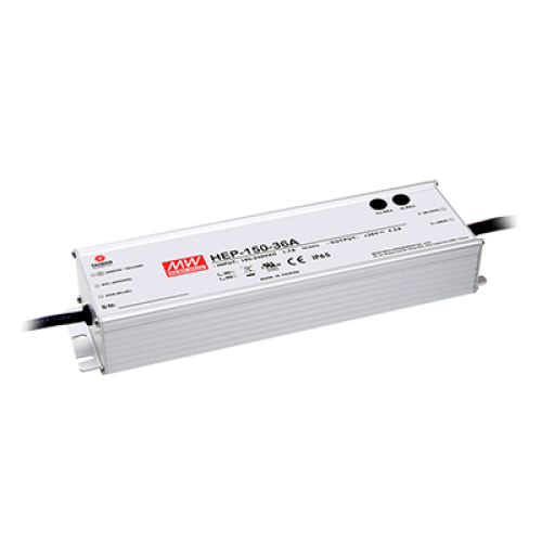 150W 12VDC 12.5A Harsh Environment IP65 Rated Power Supply with Adjustable Output Levels