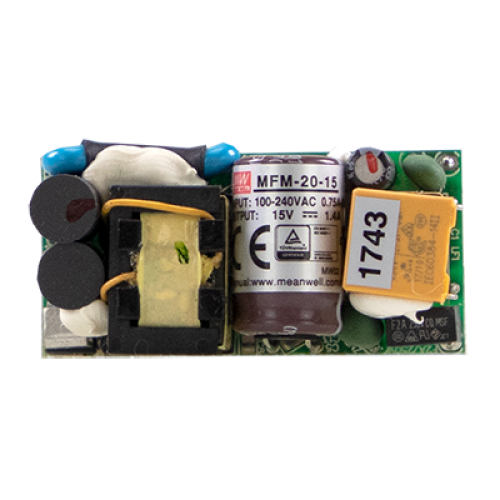 21W 15VDC 1.4A High Reliability Medical On Board Open Frame Power Supply