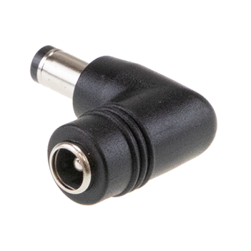 2.1 x 5.5 x 11mm to 2.5 x 5.5 x 11mm Right Angled DC Plug Converter