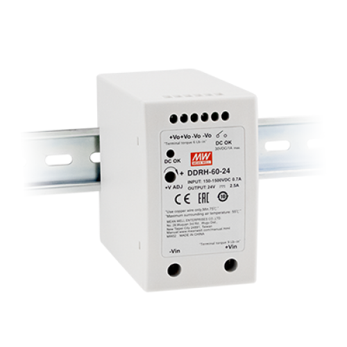 60W 150 ~ 1500VDC Input 48VDC Output DIN Rail Converter