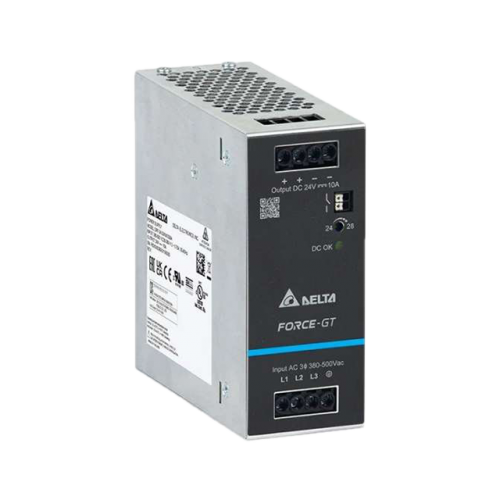 240W 10A 24VDC Three/Two Phase DIN Rail Power Supply - Screw Terminal