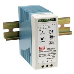 40W Single Output Switching DIN RAIL Power Supplies with UPS Function